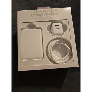 GEMS USB-A to USB-C‎ Charging Gift Set with 5000MmAh Power Bank Cable - White